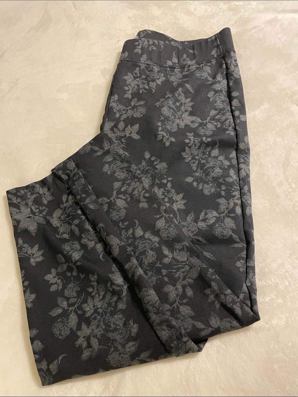 Maurices Black Floral Print Leggings